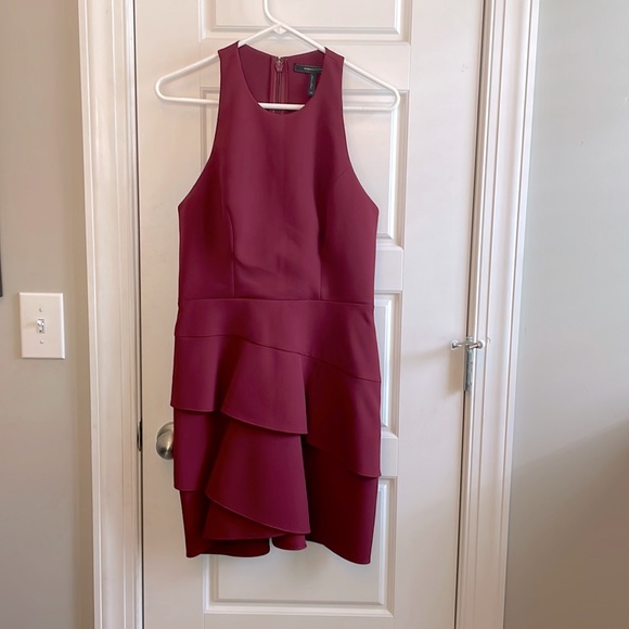 BCBGMaxAzria Dresses & Skirts - Last Chance! BCBG maroon dress with open back - stunner